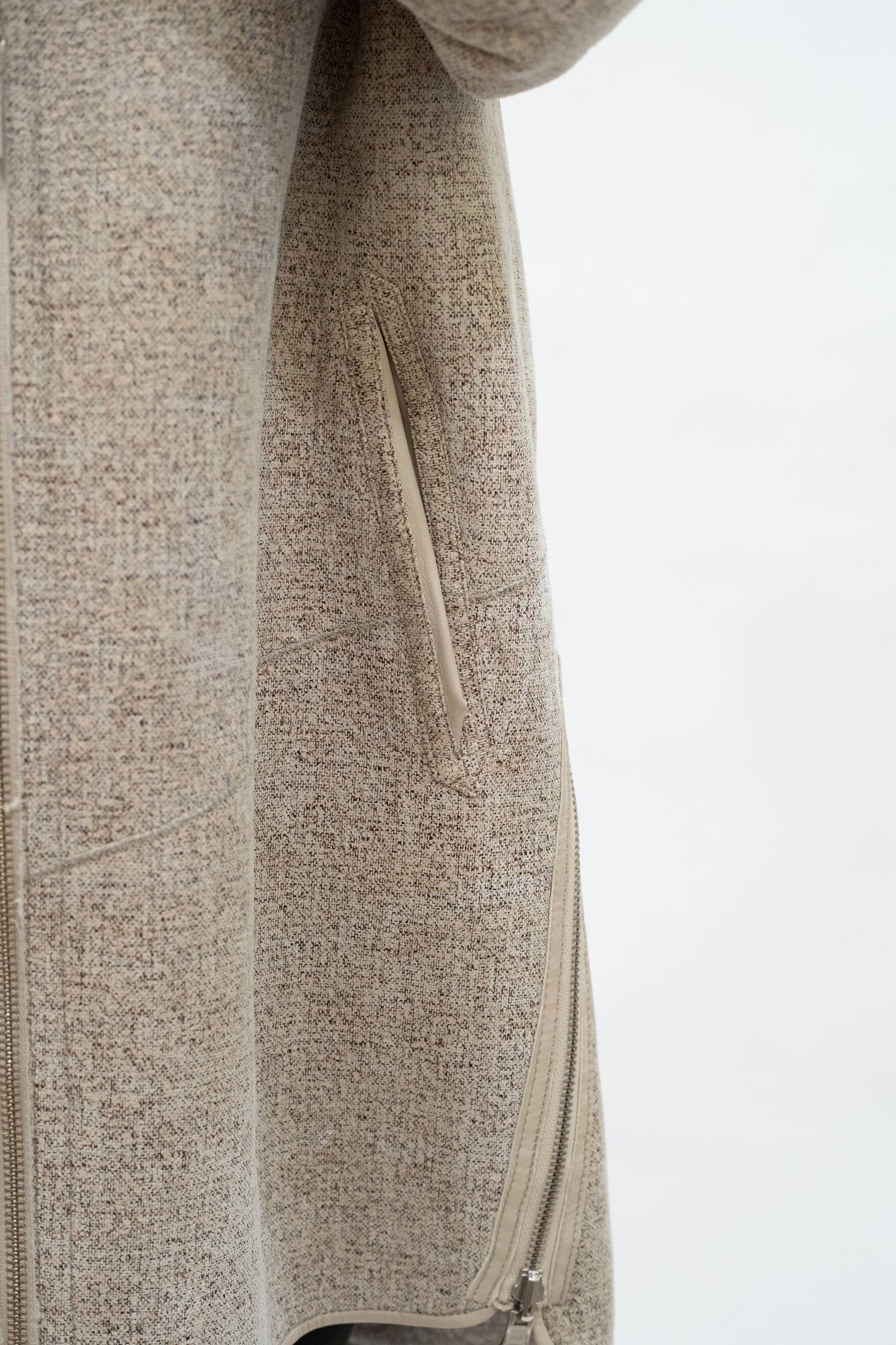 Wendemantel Sambia Lammfell off white
