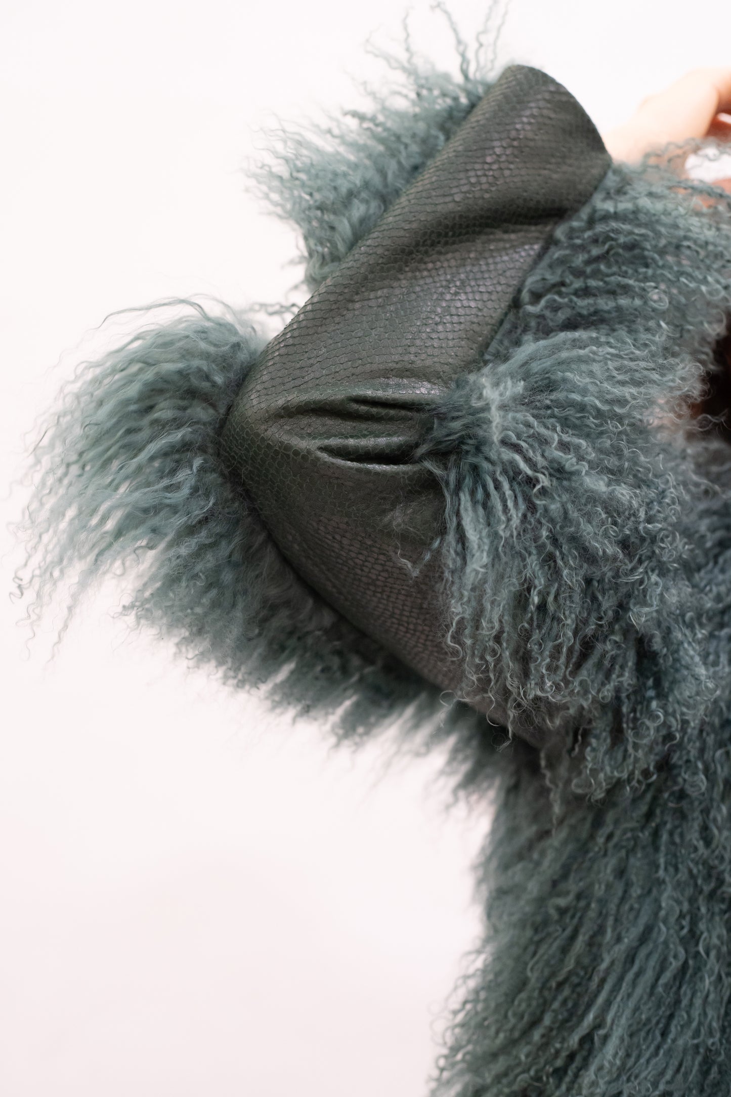 Kurze Zottel Jacke Tibetlammfell