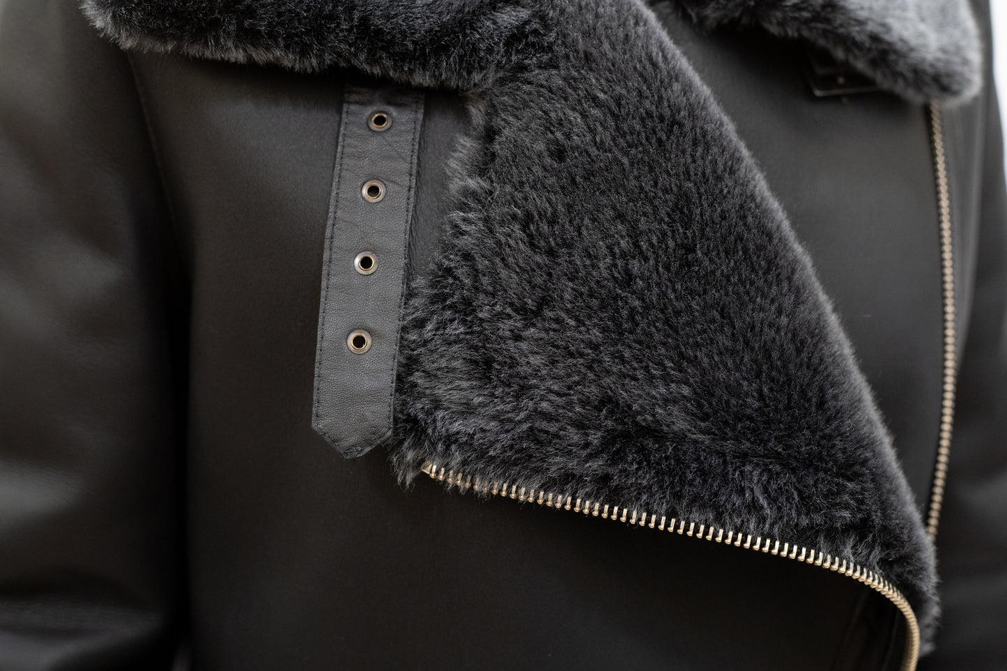Pilotenjacke, Fliegerjacke, Bikerjacke Merinolammfell