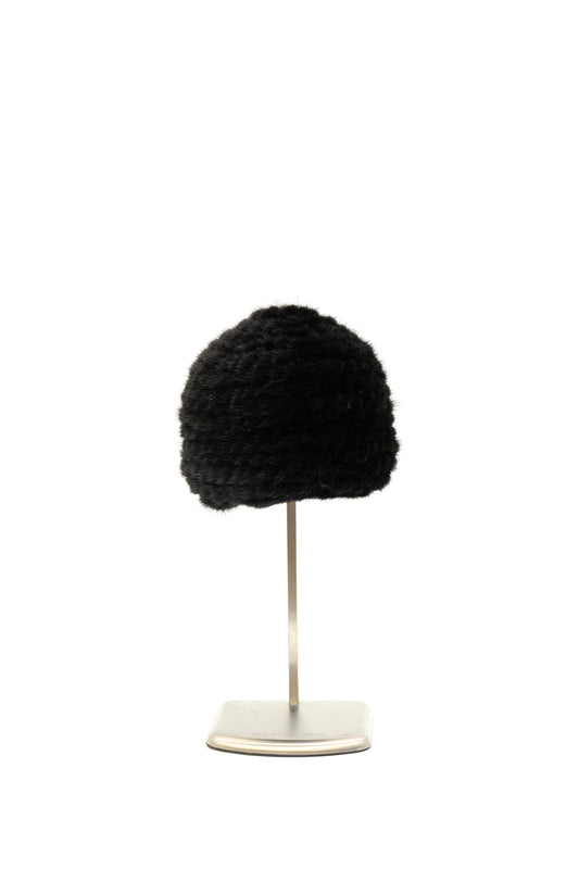 Mütze gestrickt schwarz one size